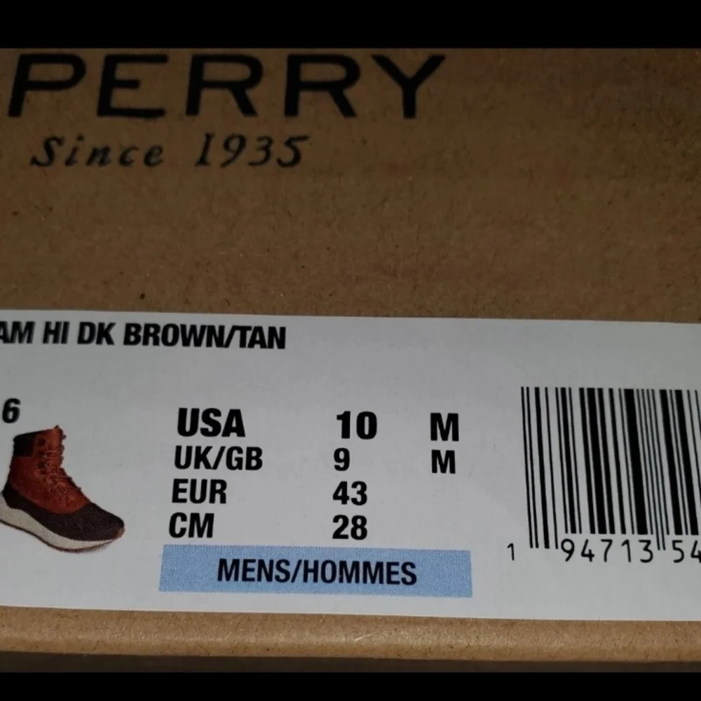 Sperry FREEROAM HI Boots Mens Sz 10 Rain Boot Brown/Tan